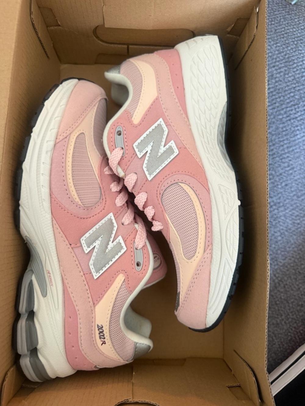 New Balance Pink & Cream 2002R Sneakers